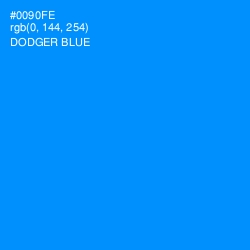 #0090FE - Dodger Blue Color Image